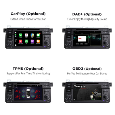 Xonrich DSP BMW Car DVD Player GPS 4GB For 3 Series E46 Multimedia M3 1998-2005
