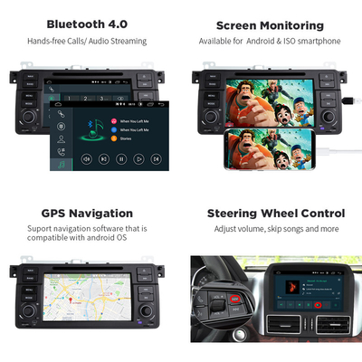 Xonrich DSP BMW Car DVD Player GPS 4GB For 3 Series E46 Multimedia M3 1998-2005